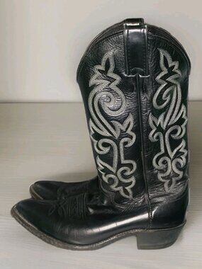 Men's 8E" Justin 1408 Black London Calf Leather Cowboy Western Boots Riding